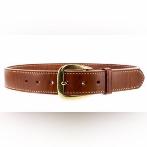 Galco Tan  Leather Gun Belt with Solid Brass Buckle Handmade in USA Size 34.